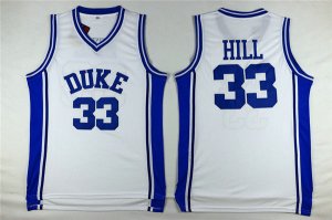 Maillot De Basket NCAA Duke University Grant Hill 33 Blanc